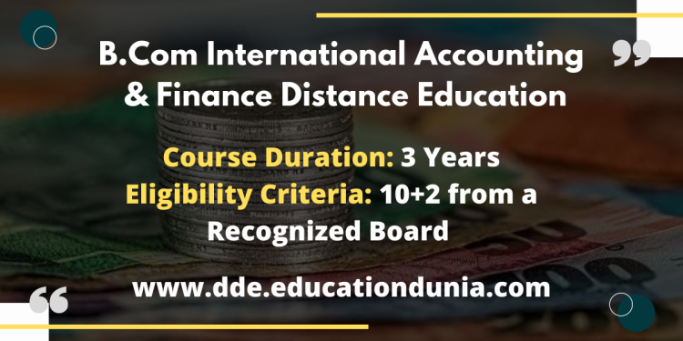 BCom International Accounting & Finance