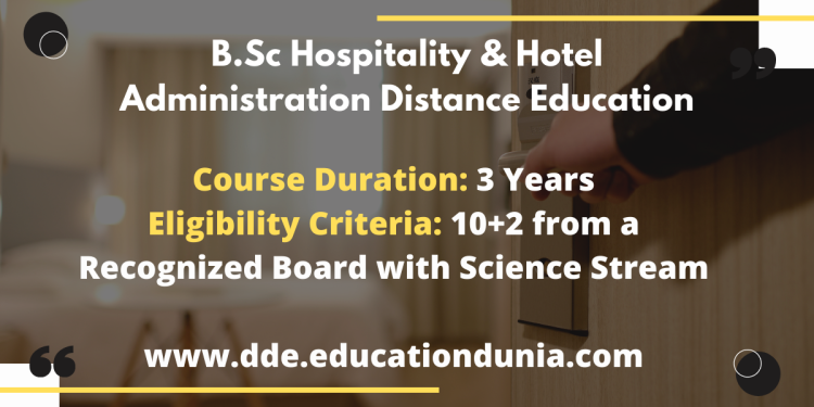 BSc Hospitality & Hotel Administration Distance Education