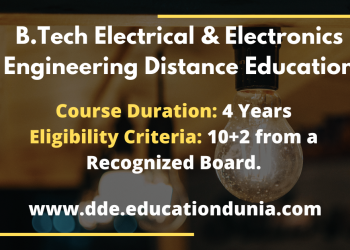 B.Tech Electrical & Electronics Engineering Distance Education