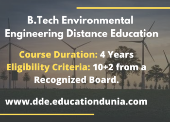 B.Tech Environmental Engineering Distance Education