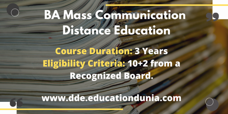 BA Mass Communication Distance Education