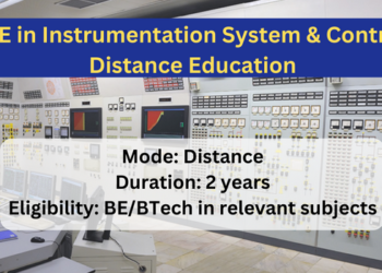 ME in Instrumentation System & Control Distance Education