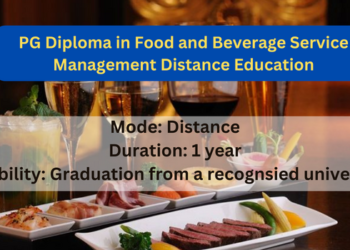 PG Diploma in Food & Beverage Service Distance Education