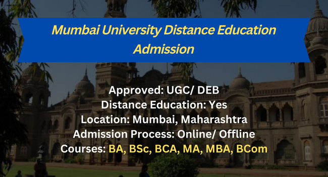 mumbai university distance education admission 2022 23 last date
