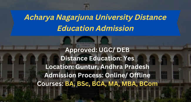 Acharya Nagarjuna University Distance Education