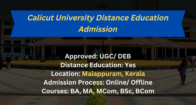 calicut university distance education ug admission 2022 last date