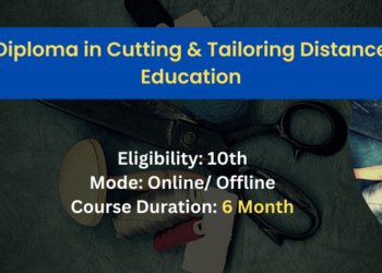 Diploma in Cutting & Tailoring Distance Education