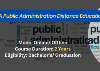 MA Public Administration Distance Education