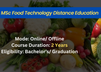 MSc Food Technology Distance Education: Admission