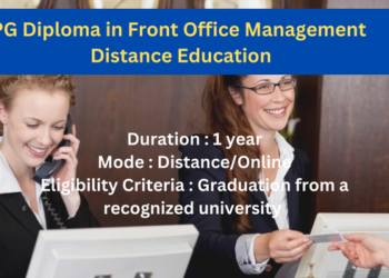 PG Diploma in Front Office Management Distance Education