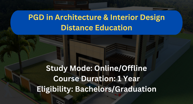 PGD In Architecture Interior Design Distance Education 